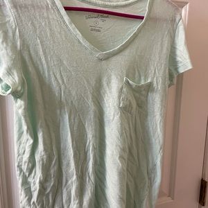 teal v neck t shirt